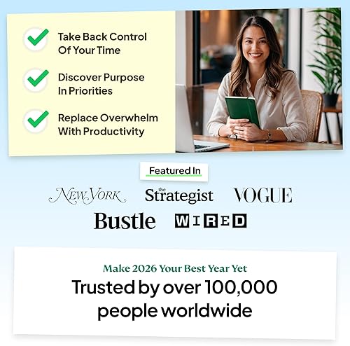 Miniatura 3 de Roterunner Planificador de Propósitos Cuaderno B5 19 cm x 24.9 cm Sin Fecha 2026 Planificador Diario, Semanal y Mensual de Productividad