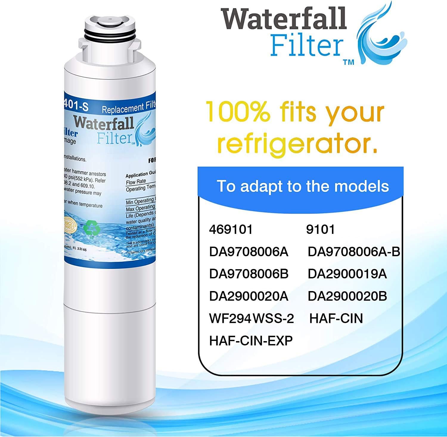 Refrigerator Water Filter Comptaible with DA29-00020B, DA29-00020A, HAF-CIN/EXP, HAF-CIN, DA97-08006A, 469101, RF28HMEDBSR, RF4287HARS