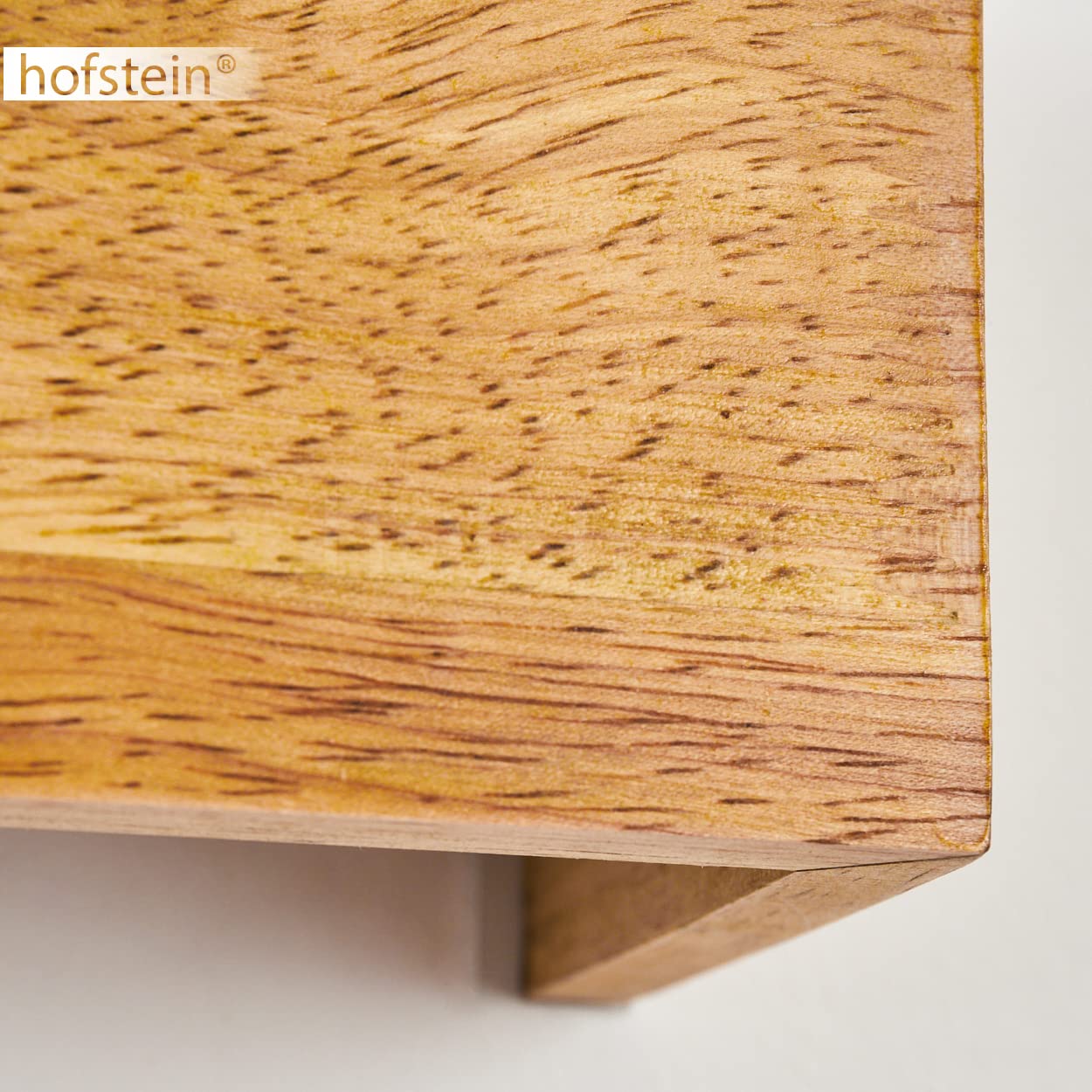 HOFSTEIN Wandleuchte Badajoz, Moderne Wandlampe aus Holz/Metall in Natur/Weiß, Indirekte Beleuchtung, eckige Leuchte mit verschiedenen Up & Down Lichteffekten im skandinavischen Design, 1-flammig G9