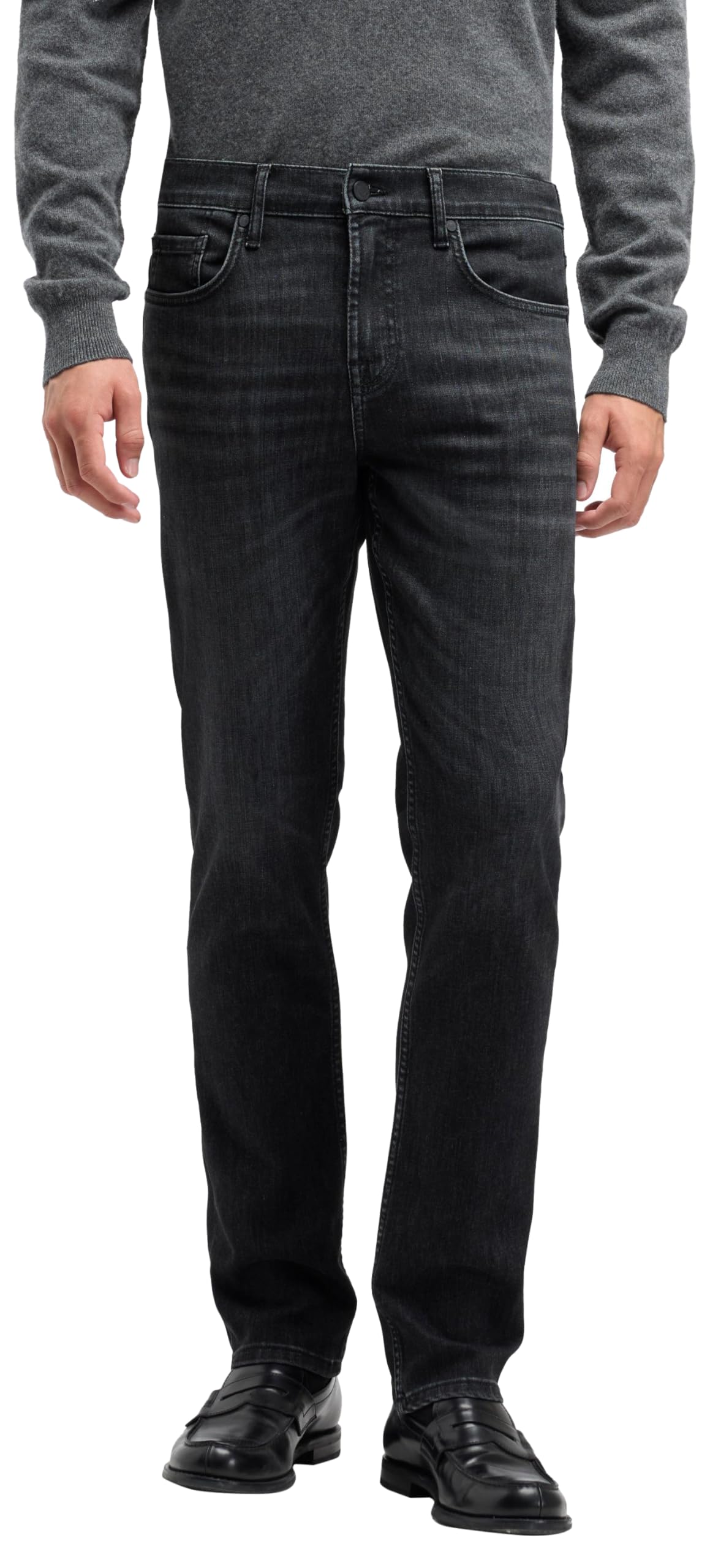 7 For All Mankind Men's Slimmy Starry Jeans, Black, 28 W, 28W