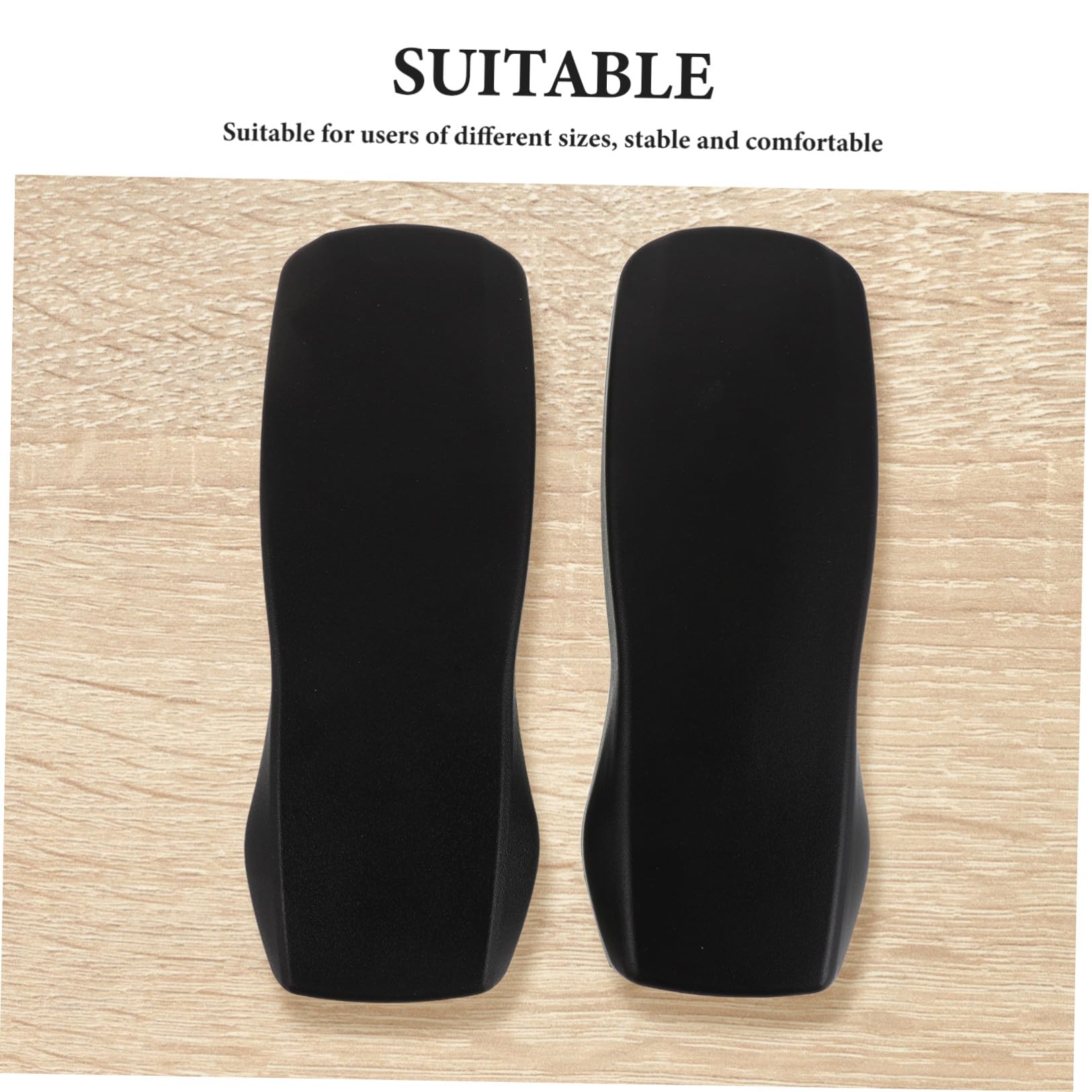 Almohadillas de Repuesto Distancia de Montaje 4 2 Piezas Reposabrazos de Silla PU Negro 26x9,2x2,5cm para Reposabrazos de Silla de Oficina
