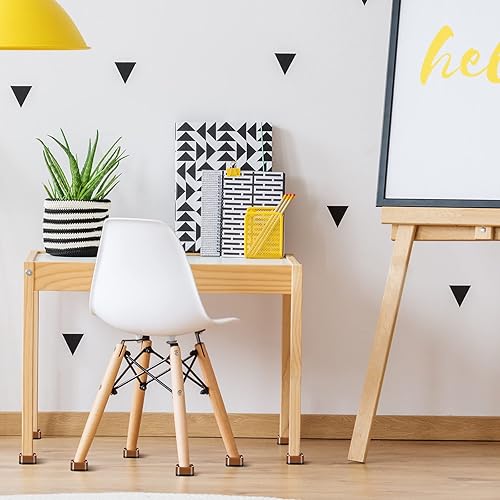 Miniatura 6 de Ecally Paquete de 32 elevadores de muebles ajustables para cama, elevadores de patas de escritorio, 1.38 pulgadas, apilables, resistentes,