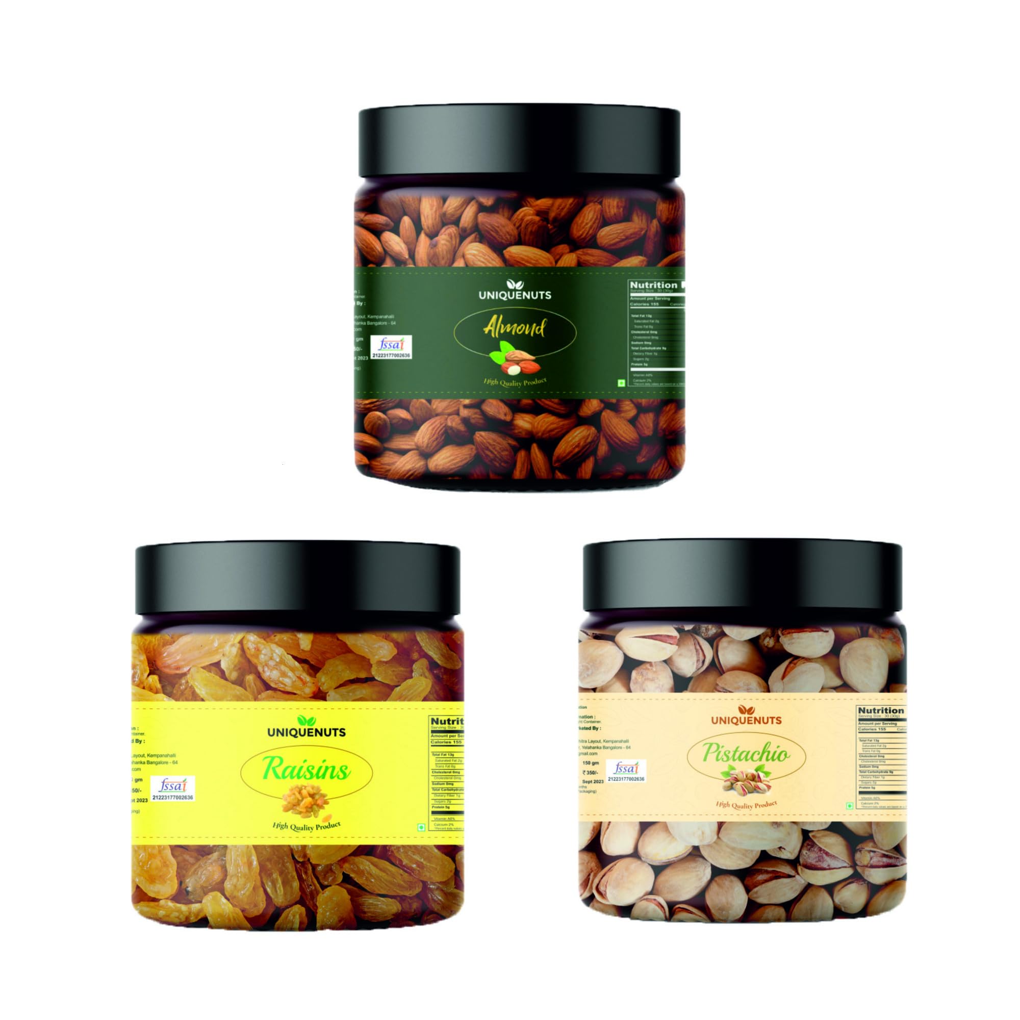 UNIQUE NUTS Dry Fruits Combo Pack of Pistachio_Almond_ Raisins| Pista_Badam_Raisins (Pack Of 3) | Healthy Dry Fruits Snacks |… (150GMX3) 450 gm… (B0CY8PPSFP) Amazon Price History, Amazon Price Tracker