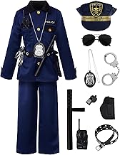 ReliBeauty Déguisement Policier Enfant Costume Police Garçon Fille avec Accessoires