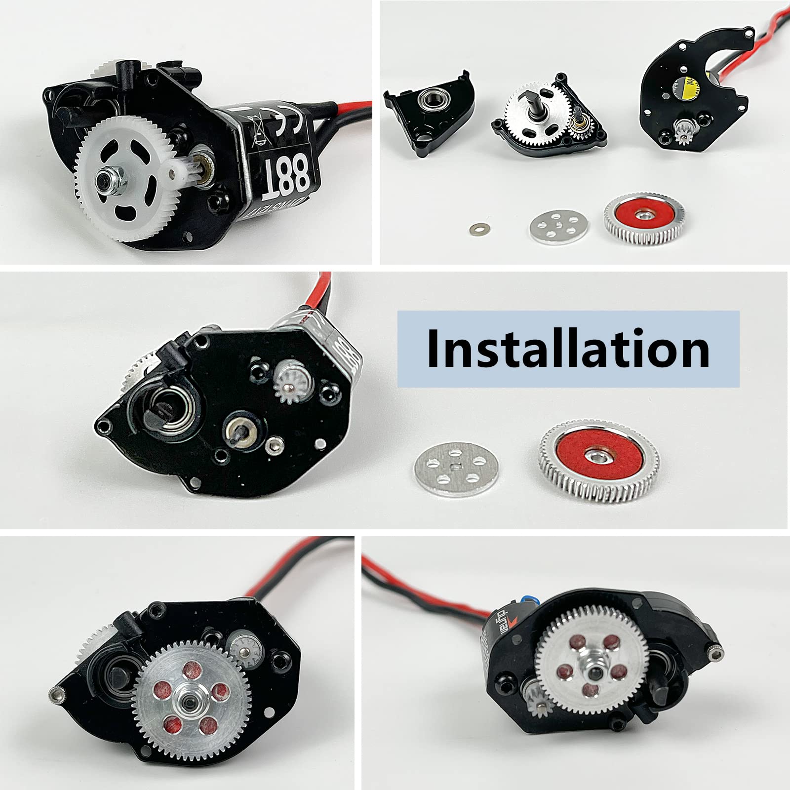 MORLORDY RC Metal Gearbox Gears Set Transmission Gears Kit for 1
