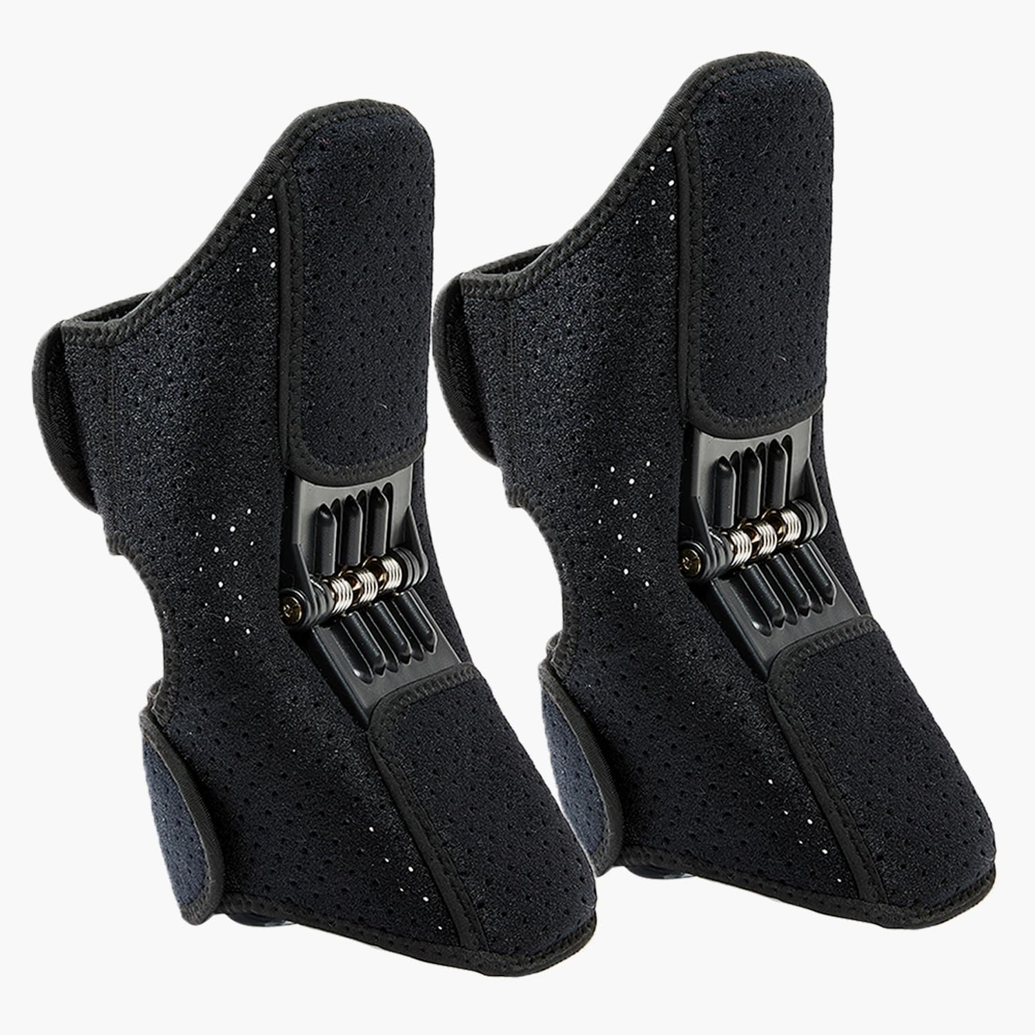 Joint Support Knee Brace(Upgraded), 2 Pack Knee Support Brace for Women & Men, Spring Knee Stabilizer Powerful Rebound Non‑Slip Knee Support for Knee Pain Relief Meniscus Tear Sport, Black