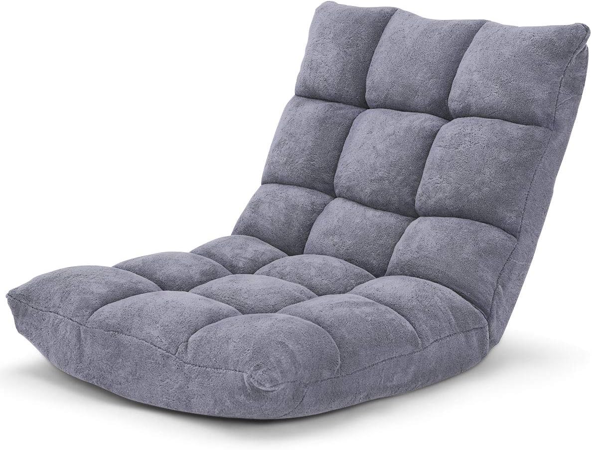 GOPLUS Bodenstuhl, Bodensofa mit Rückenlehne, Bodensessel mit