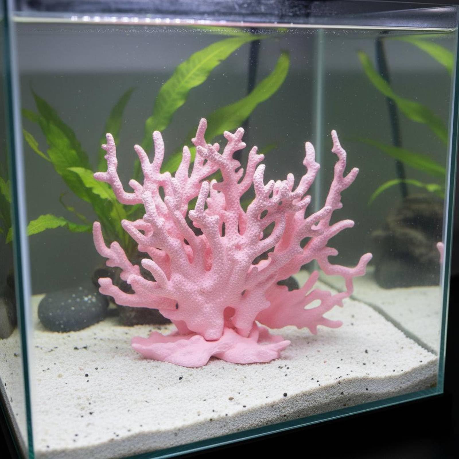 Aquarium Mountain Ornament Aspetto Naturale Aquatic Landscape Rock Decoration Resin Ornamento Acquatico per Acquariofili, Ponte A Tre Fori Grande