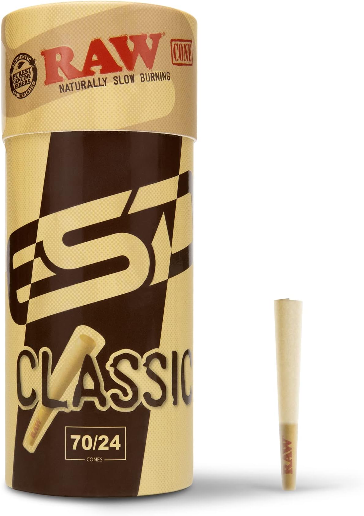 Cones Classic Single Size 70/24 | 100 Cone Pack | For a single-use Mini Preroll to Enjoy a Quick Sesh