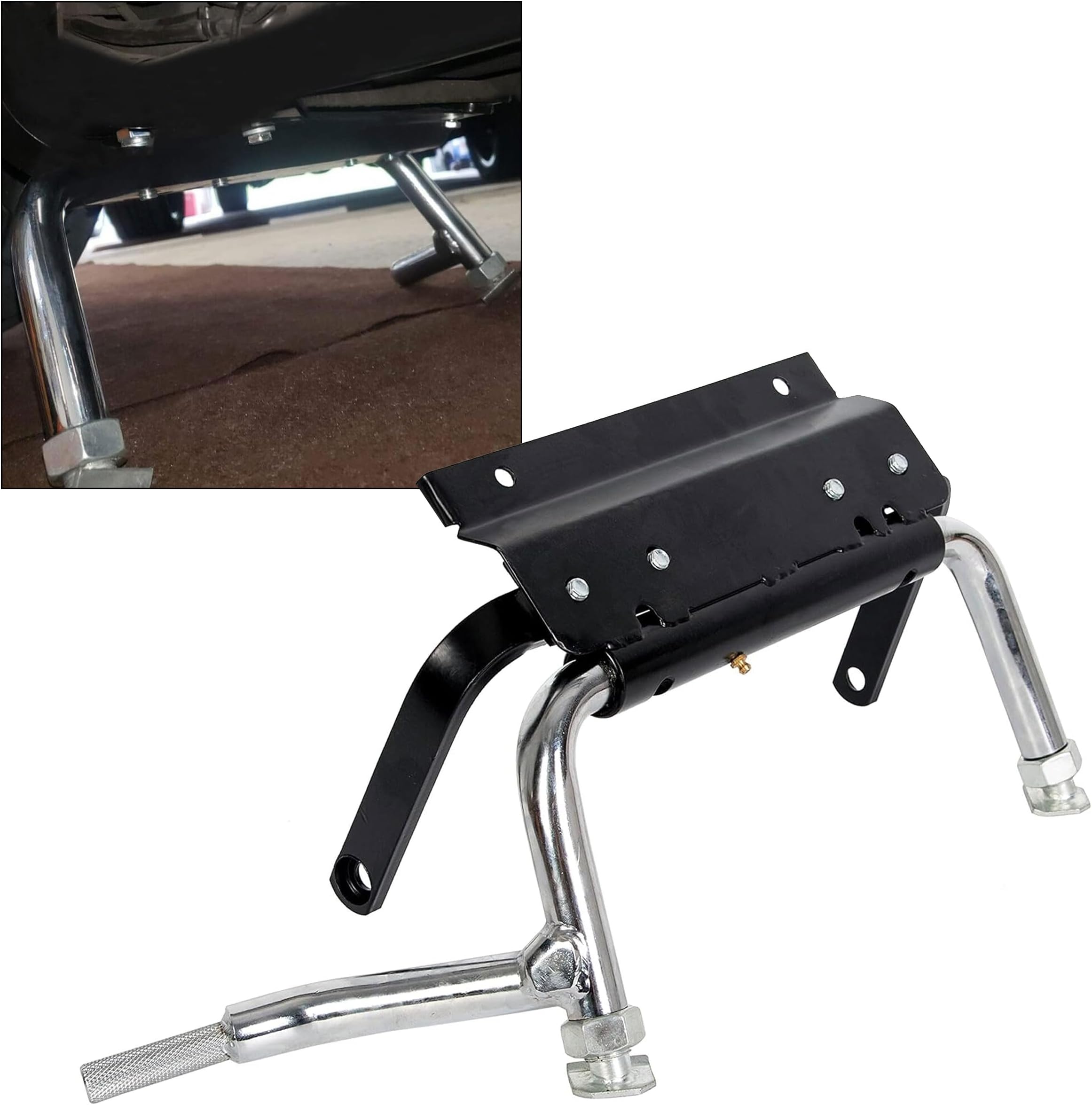 Steel Adjustable Center Stand Compatible with 1998-2008 Harley Electra Glide Road King Road Glide FLT FLH Touring Models