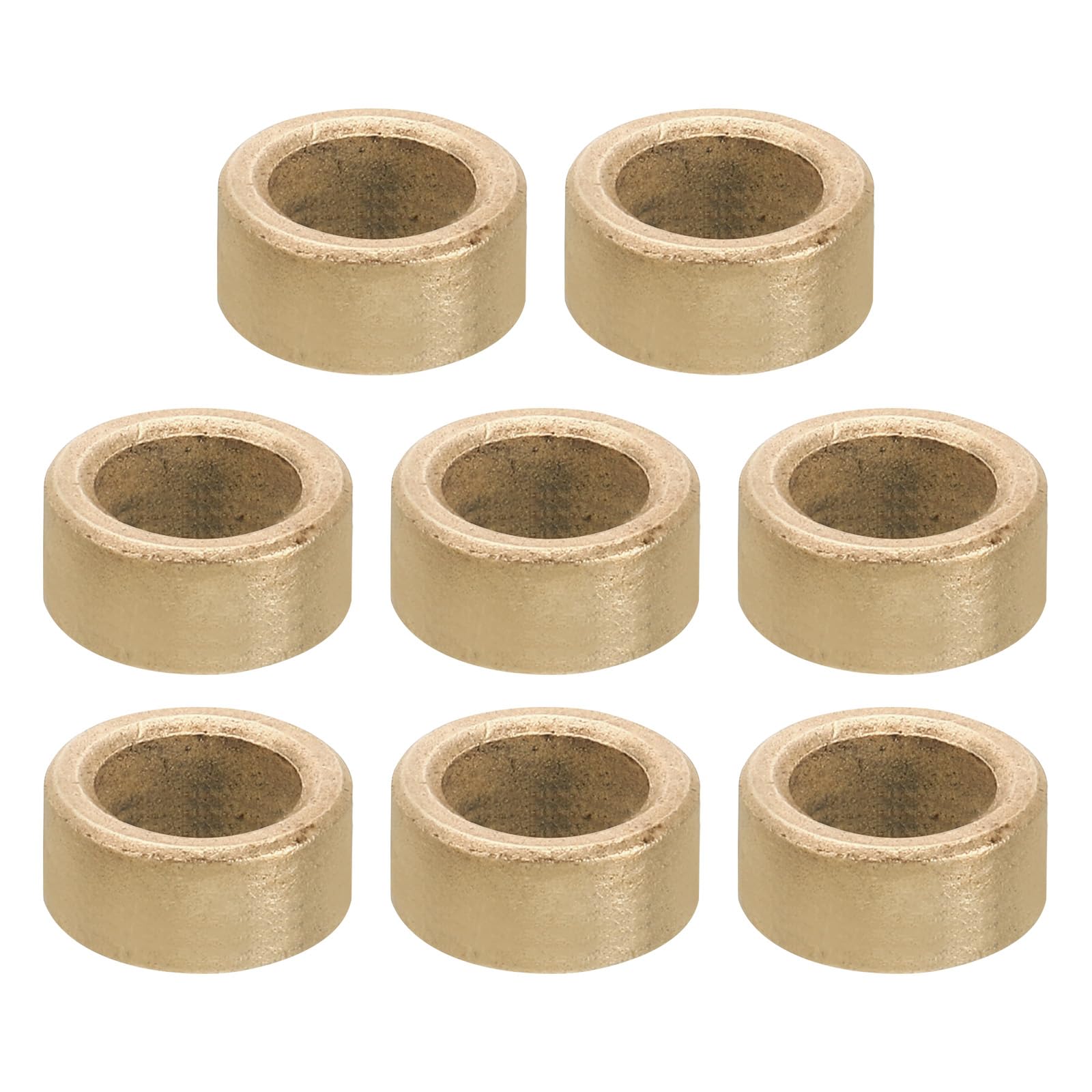 PATIKIL M8 Brass Spacers, 8 Pcs Metal Spacer Brass 8mm ID x 12mm OD x 6mm L Brass Spacers Screw Standoff for 5/16 Inch or M8 Screw