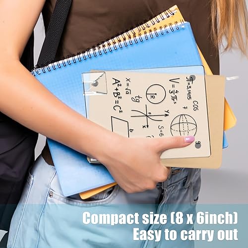 Miniatura 7 de Pizarra blanca acrílica esmerilada de 8 x 6 pulgadas, tableta de escritorio sin marco con soporte magnético flexible y marcadores, mini accesorios
