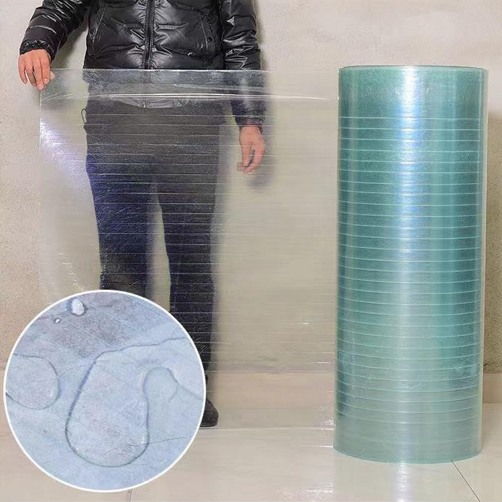 Paneles de invernadero de policarbonato transparente con protección UV, para exteriores y cubierta de techo de lluvia, ideal para toldos, cocheras, estadios y refugios de autobús (1,2 x 8 m)