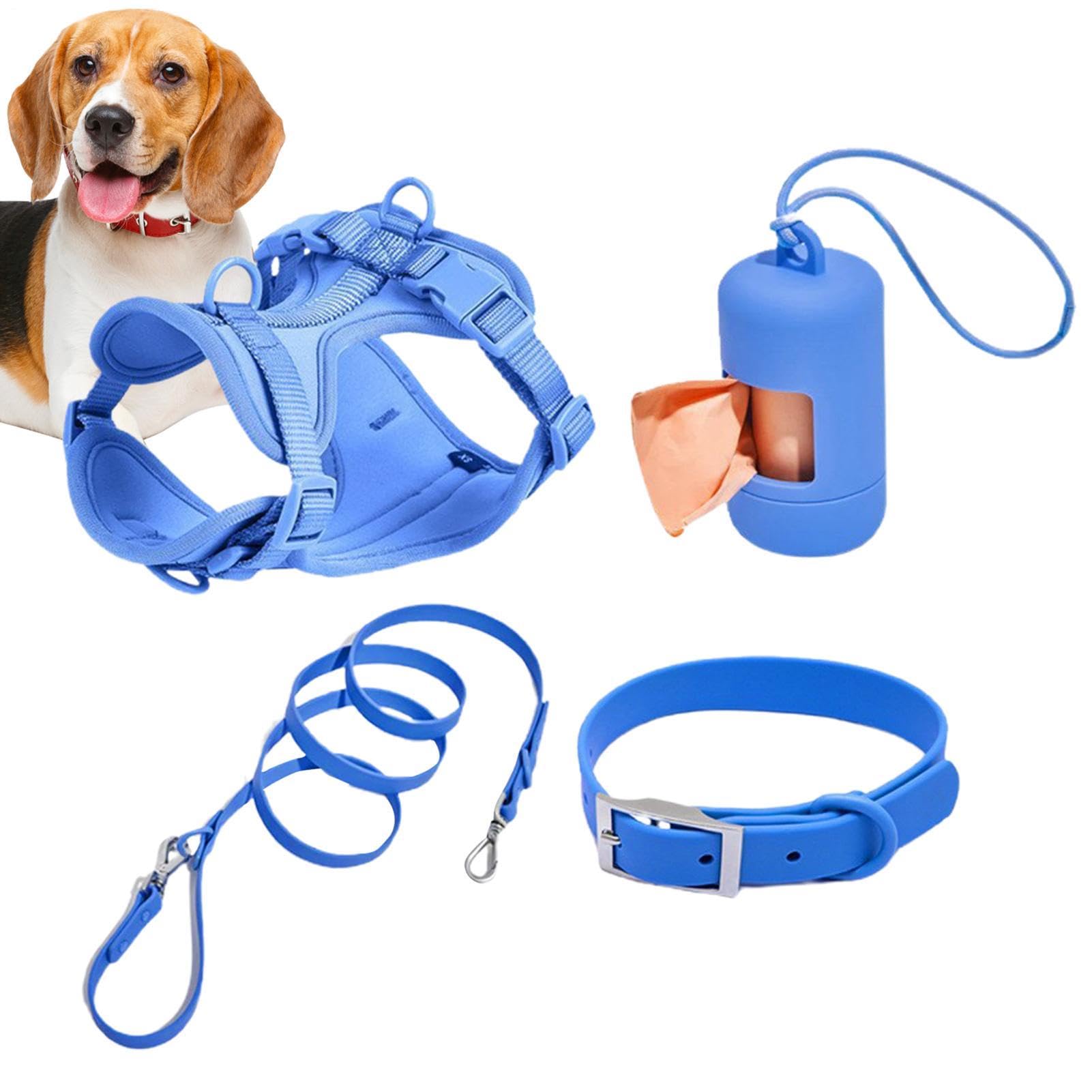 Set di pettorine per cani di piccole dimensioni,Set di guinzagli | Pettorina per cani con guinzaglio, collare di sicurezza, regolabile con