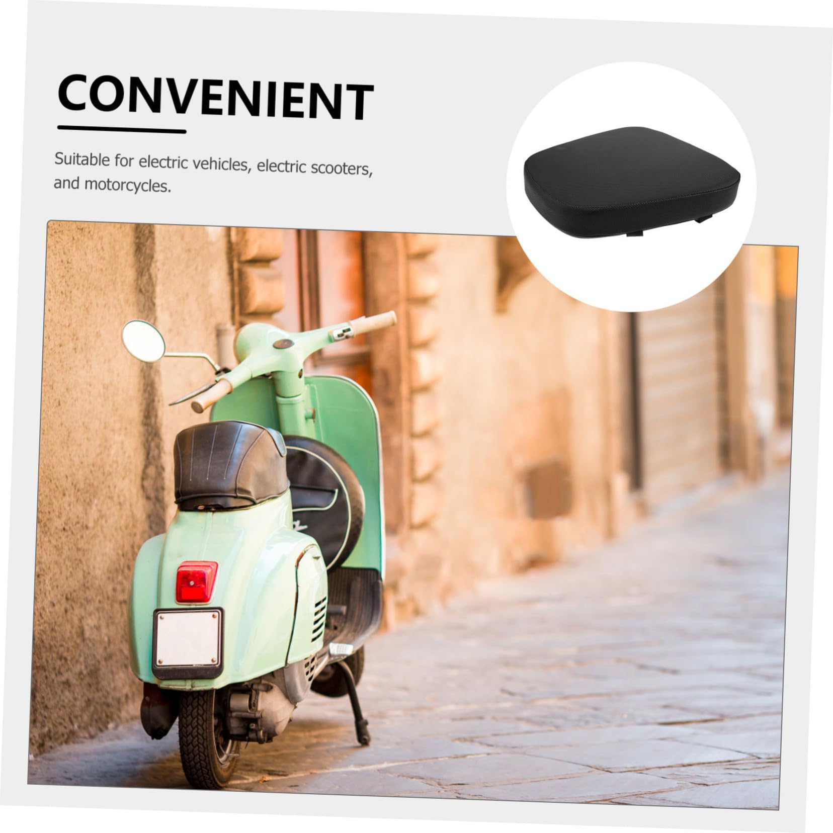 Cabilock Selle Amortissante pour Vélo Coussin Épais Anti-Vibrations Imperméable Noir Housse De Selle De Remplacement pour Trottinettes Électriques Et Vélos