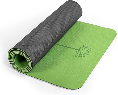Alfombrilla de yoga antideslizante, esterillas de fitness de pilates, ecológicas, antidesgarros, de 14 de pulgada de grosor, esterillas de yoga para