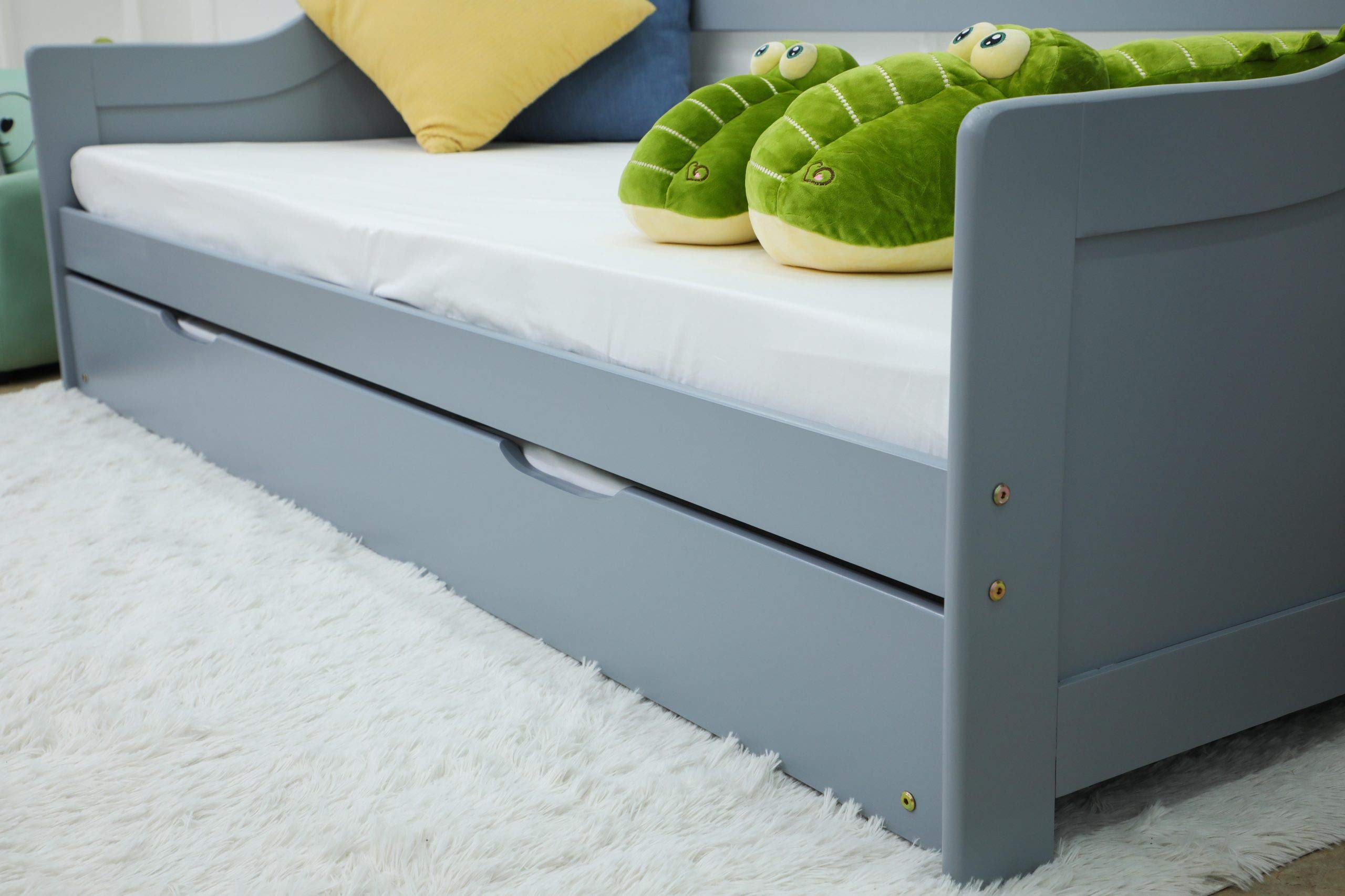 Buy Kamco Day Bed/Guest Bed Grey Oak Wood with 2x Single Beds Wooden