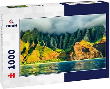 Noah Jigsaw Puzzle Na Pali Coast, Kauai, Hawaii View from sea Sunset Cruise Tour 1000 Pieces