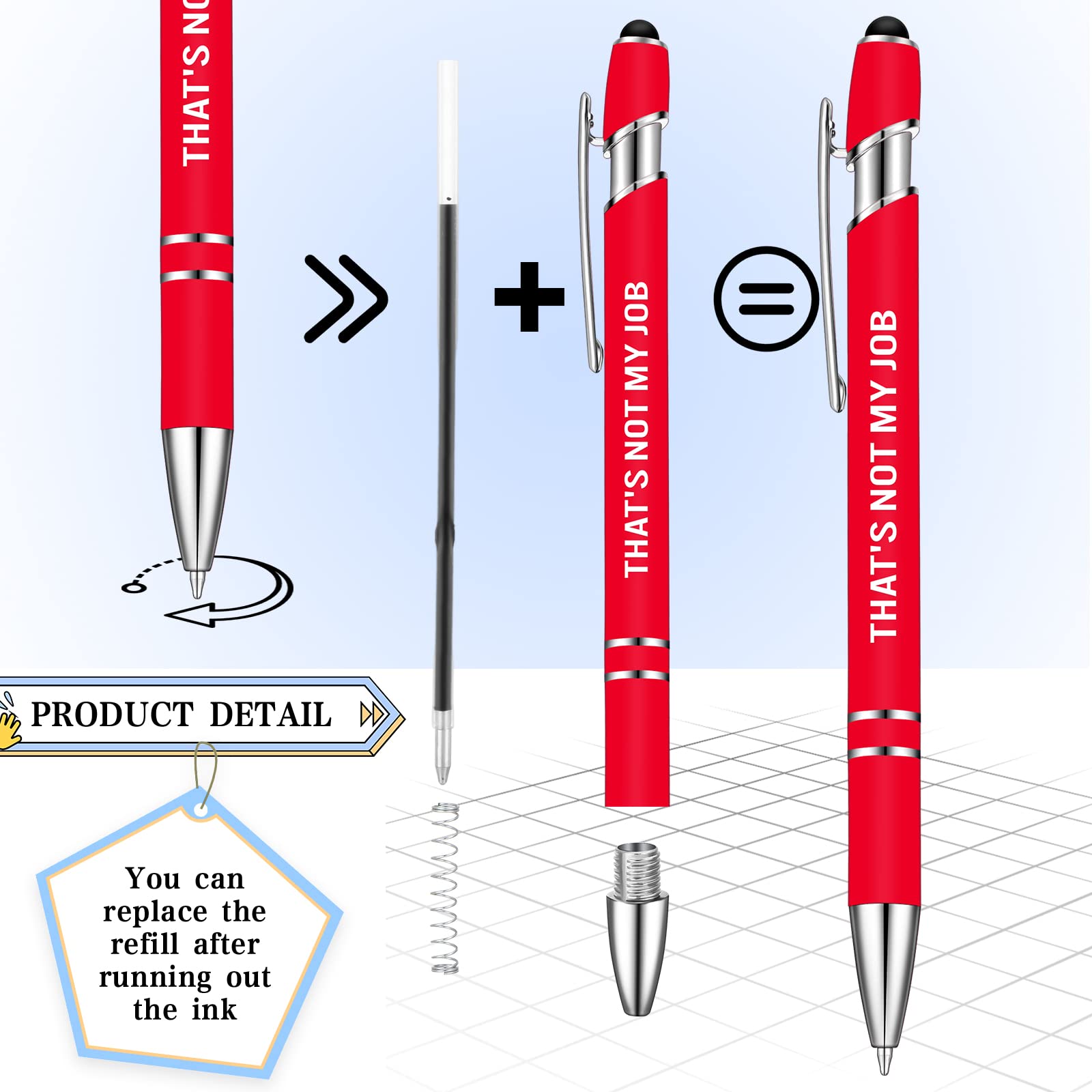 Censen 12 Packs Funny Ballpoint Pens Set Colleagues Funky Stationery Quirky Gift Cheeky Novelty Pens Office Desk Accessories Work Leaving Gift Colleagues Teachers Adults (Bright Color - Image 3