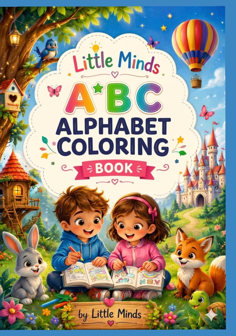 Little Minds ~ Alphabet Coloring Book: Learn Letters, Animals & Creativity Through Coloring