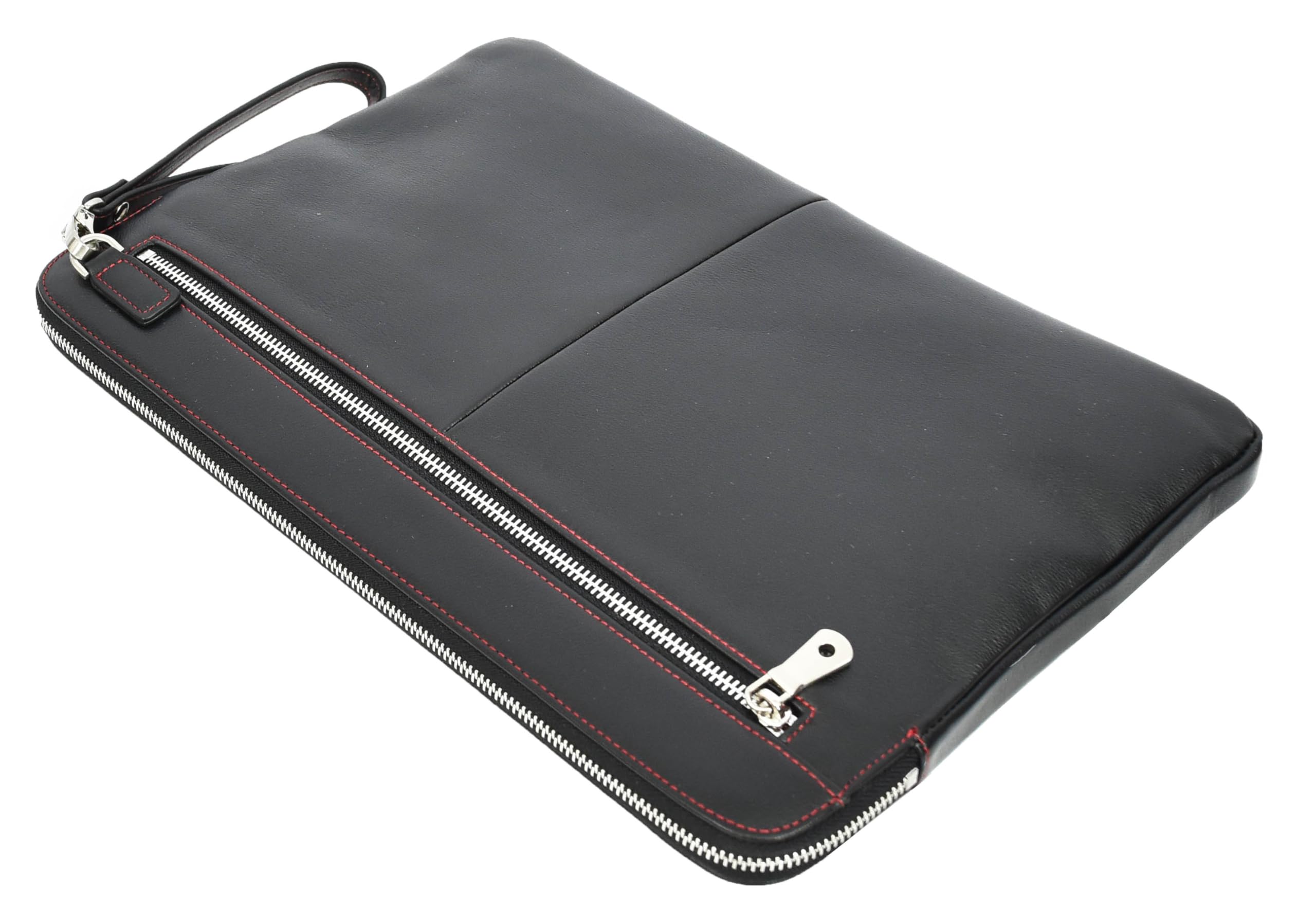 Elche Housse en cuir véritable pour ordinateur portable 15" Noir