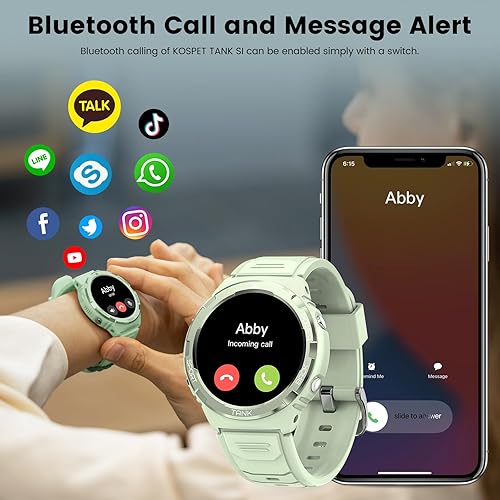 Miniatura 2 de AMAZTIM Reloj inteligente, resistente al agua hasta 164.0 ft, batería extra larga de 50 días, resistente militar (contestaciónllamadas de