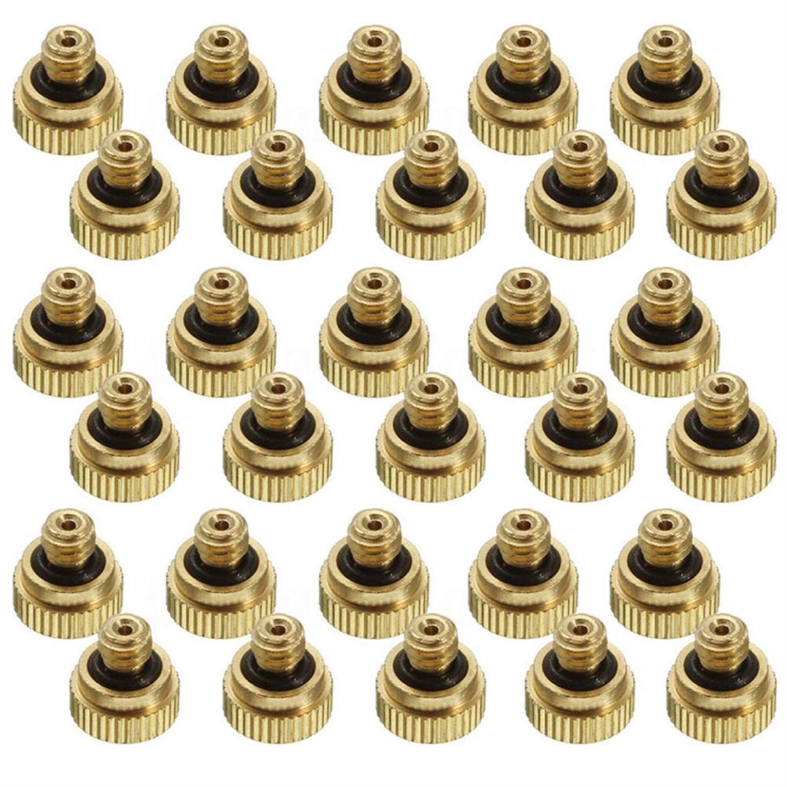 SOHNVWTGD 100Pcs Misting Nozzles Kit for Cooling System, Brass Mister Nozzles, Garden Water Mister, Fog Nozzles for Patio Outdoor Misting System (Size : 0.3mm)