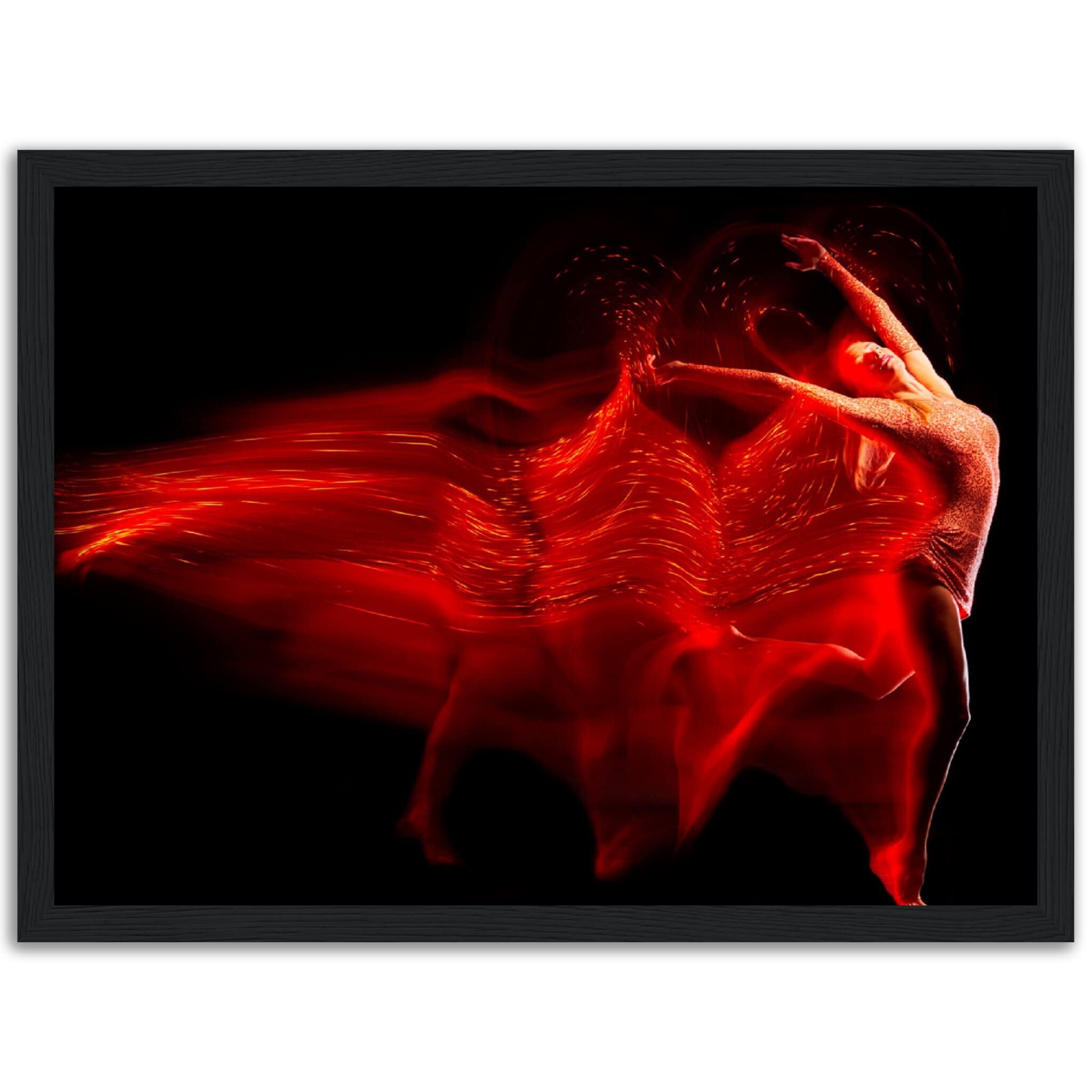 Décoration murale danseuse rouge pour dynamiser un mur blanc vide - 7