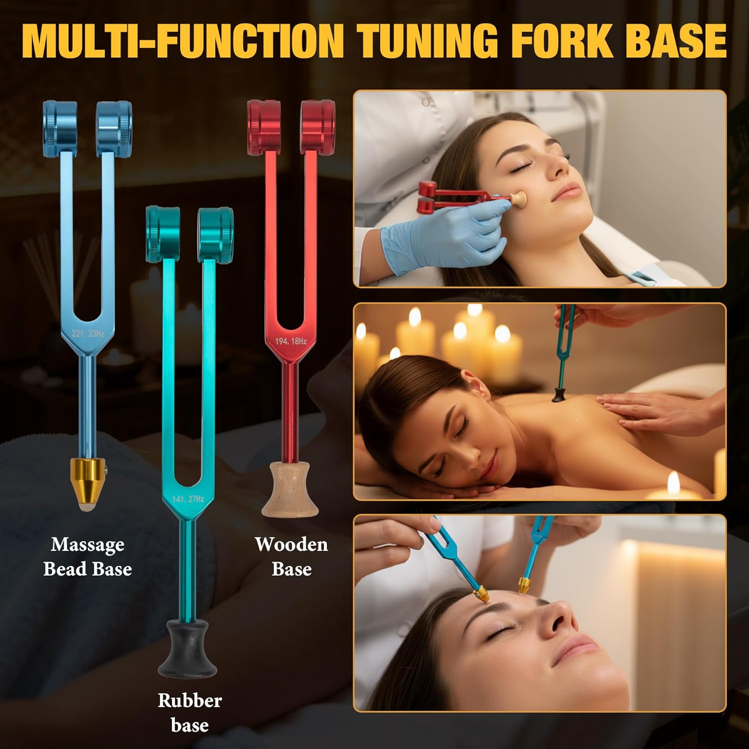 Chakra Tuning Fork Set for Healing Multicolour 7 Chakra and 1 Soul Purpose Weighted Solfeggio Tuning Forks with Exquisite Aluminum Box and Tuning Fork Activator for Chakra Healing Yoga Meditation thumbnail