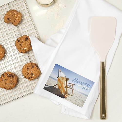 Miniatura 7 de Lantern Press Navarre Beach, silla de playa plegable (toalla de té 100% algodón, toalla de mano decorativa, cocina y hogar)