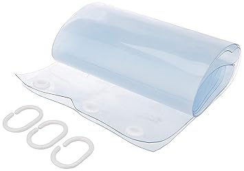 Kuber Industries PVC 1 MM AC Curtain with 6 Strips - 9ft, Transparent