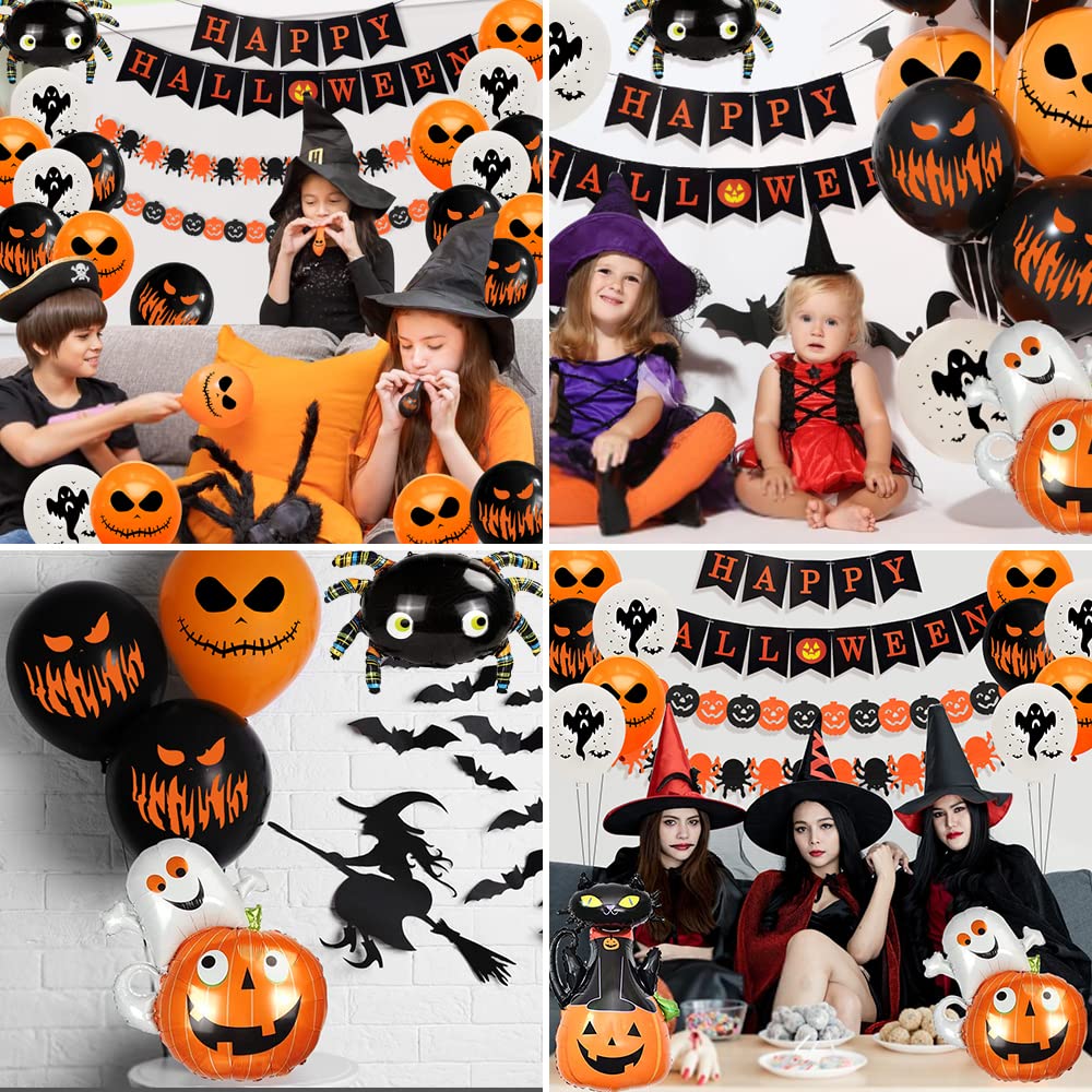 Tourima Halloween Ballon Set 5-tlg. - Fledermaus & Kürbis