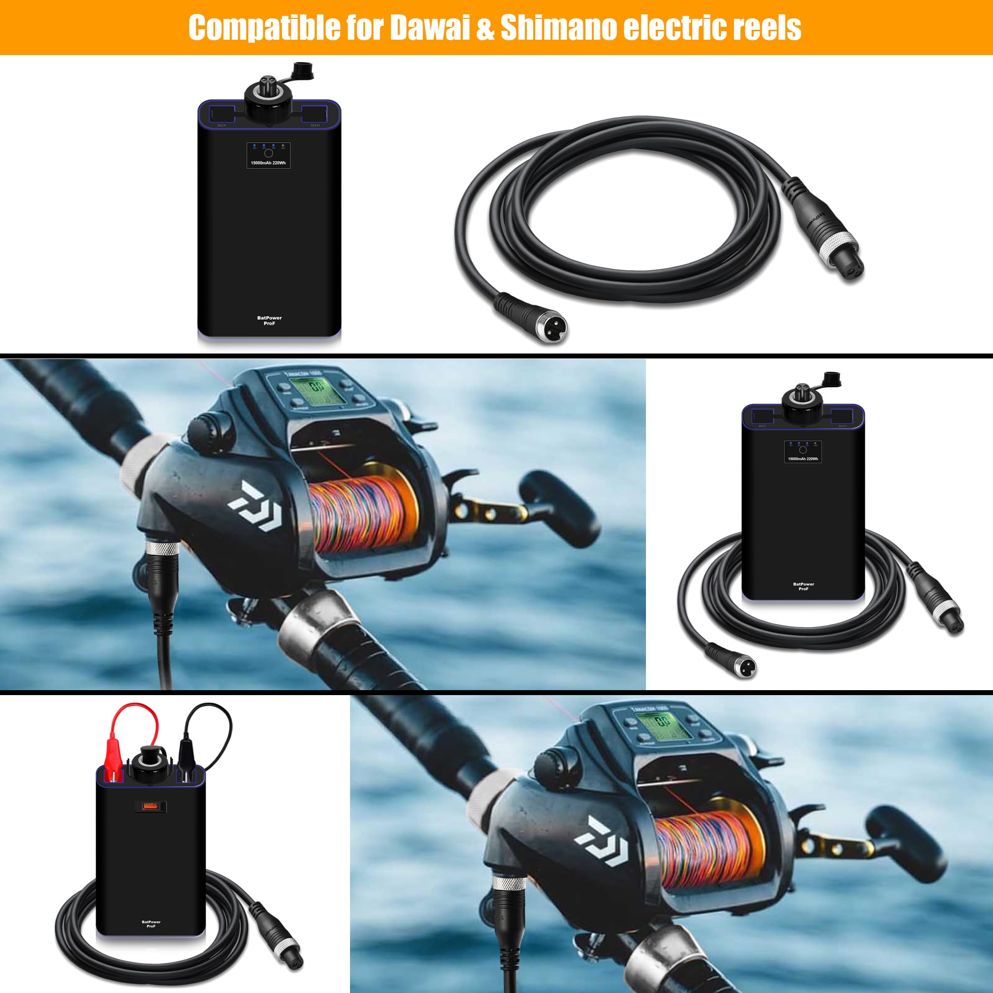 Amazon.com: BatPower 15Ah ProF2 Electric Fishing Reel Battery with