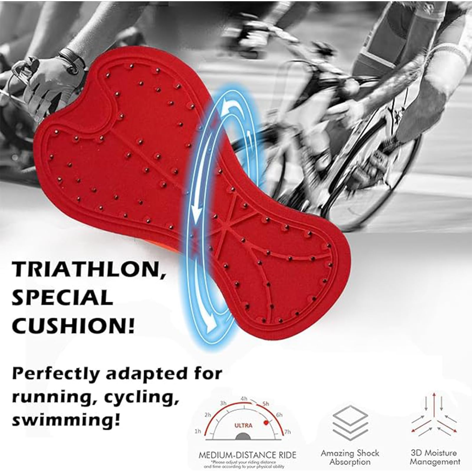 FFFF & OLFEH Tri-Costume d'une pièce,Homme Pro Trifonction Manches Courtes Sports de Plein Air Vêtements de Triathlon, pour Course À Pied, Natation, Cyclisme Body