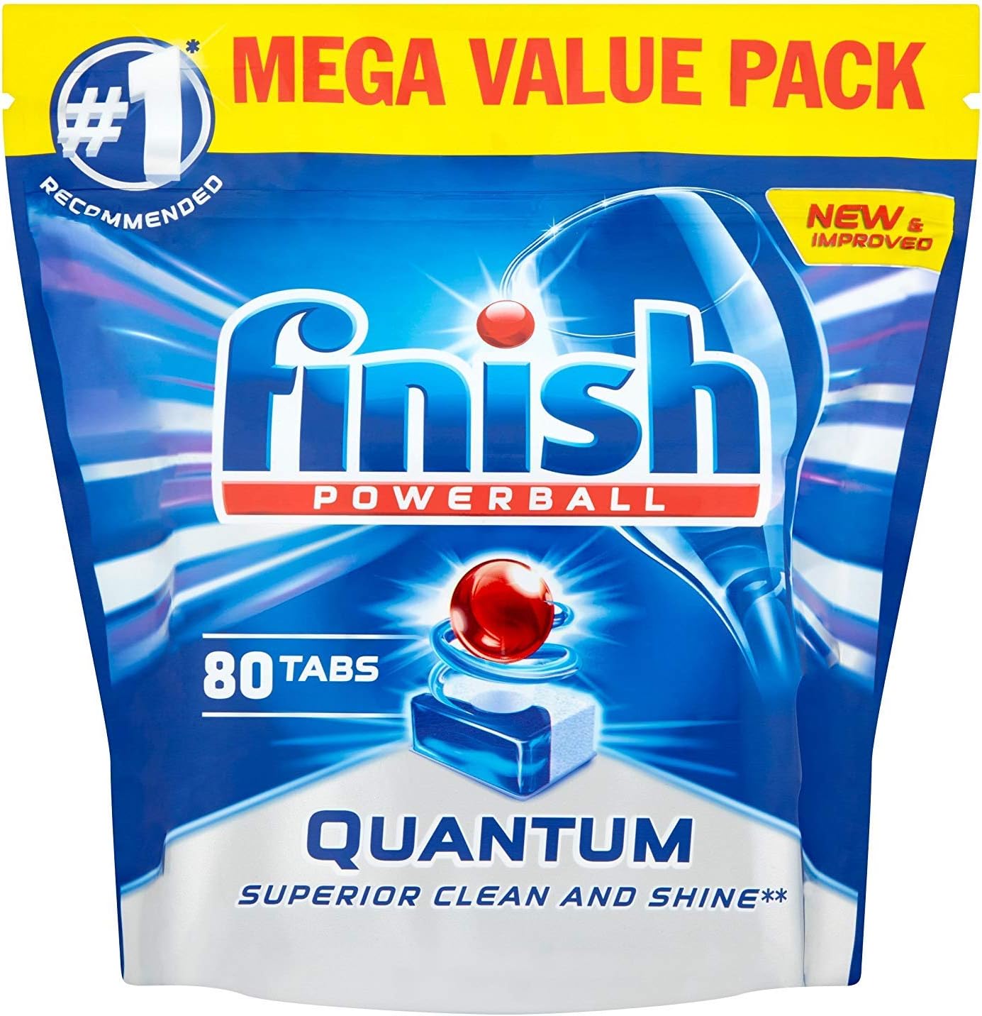 Quantum Dishwasher Tablets, Original 1 x 80 (80 Tablets)