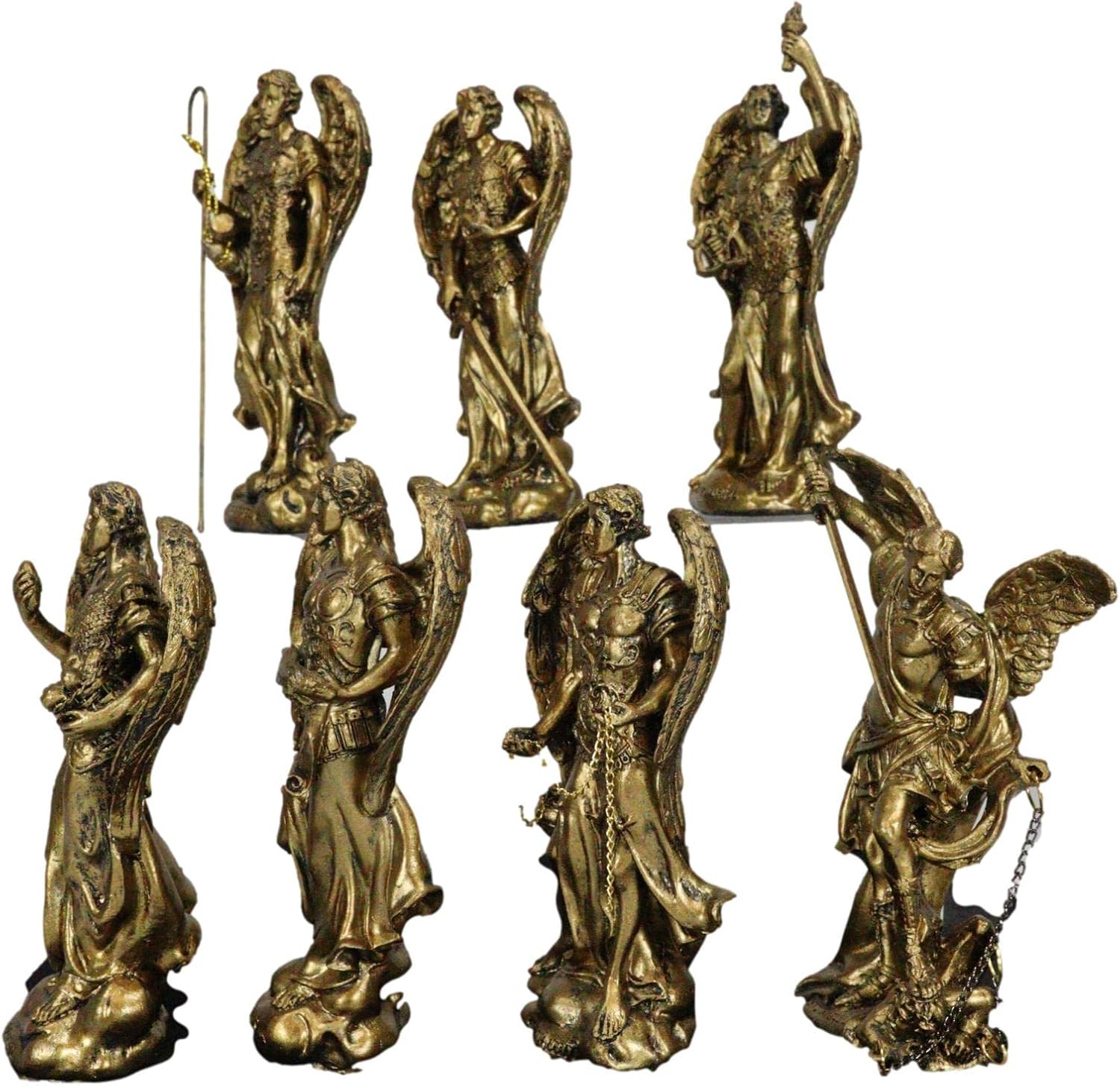 Ebros Bronzed Greek Orthodox Christian Church Archangel of The Angelic Council Statue 5" Tall Figurine (The Angelic Council 7 Archangels Set)