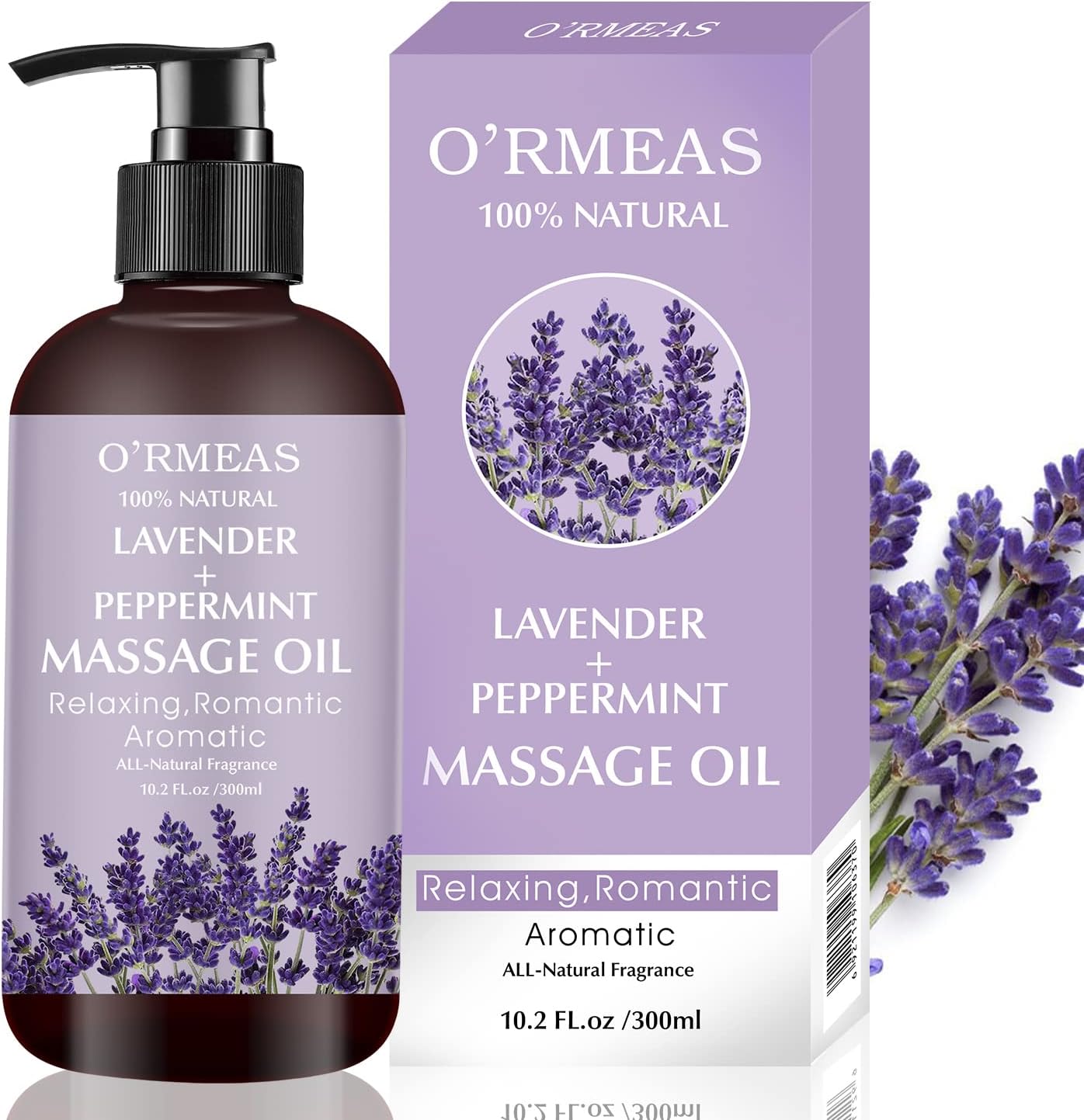 Massage Oil for Relaxing Lavender Massage Oils for Massage Moisturizing Body Oil for Men and Women 10.2 fl.oz