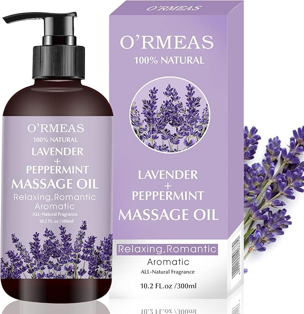 Massage Oil for Warming, Relaxing,Joint Pain Relief Sensual Body Oil 10.2 fl.oz