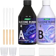 20A Platinum Silicone Mold Making Kit, 24oz 12oz A+12oz B 11 Translucent Fast Cure Liquid Molding Silicone for Resin, Candle, Soap Casting Molds