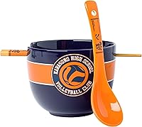 Vista 17 de Silver Buffalo The Powerpuff Girls Girl Power Featuring Blossom, Bubbles, and Buttercup Ceramic Ramen Noodle Rice Bowl with Chopsticks, Microwave