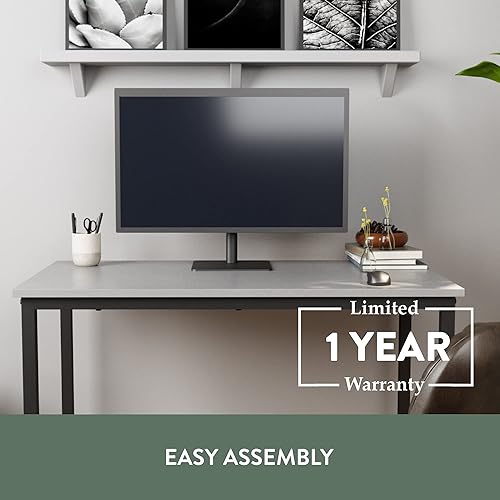 Miniatura 19 de Edenbrook Escritorio plegable Metal Perfect para computadora, juegos, oficina, artículos esenciales de habitación pequeña, color marrón, 20 x 39.5 x