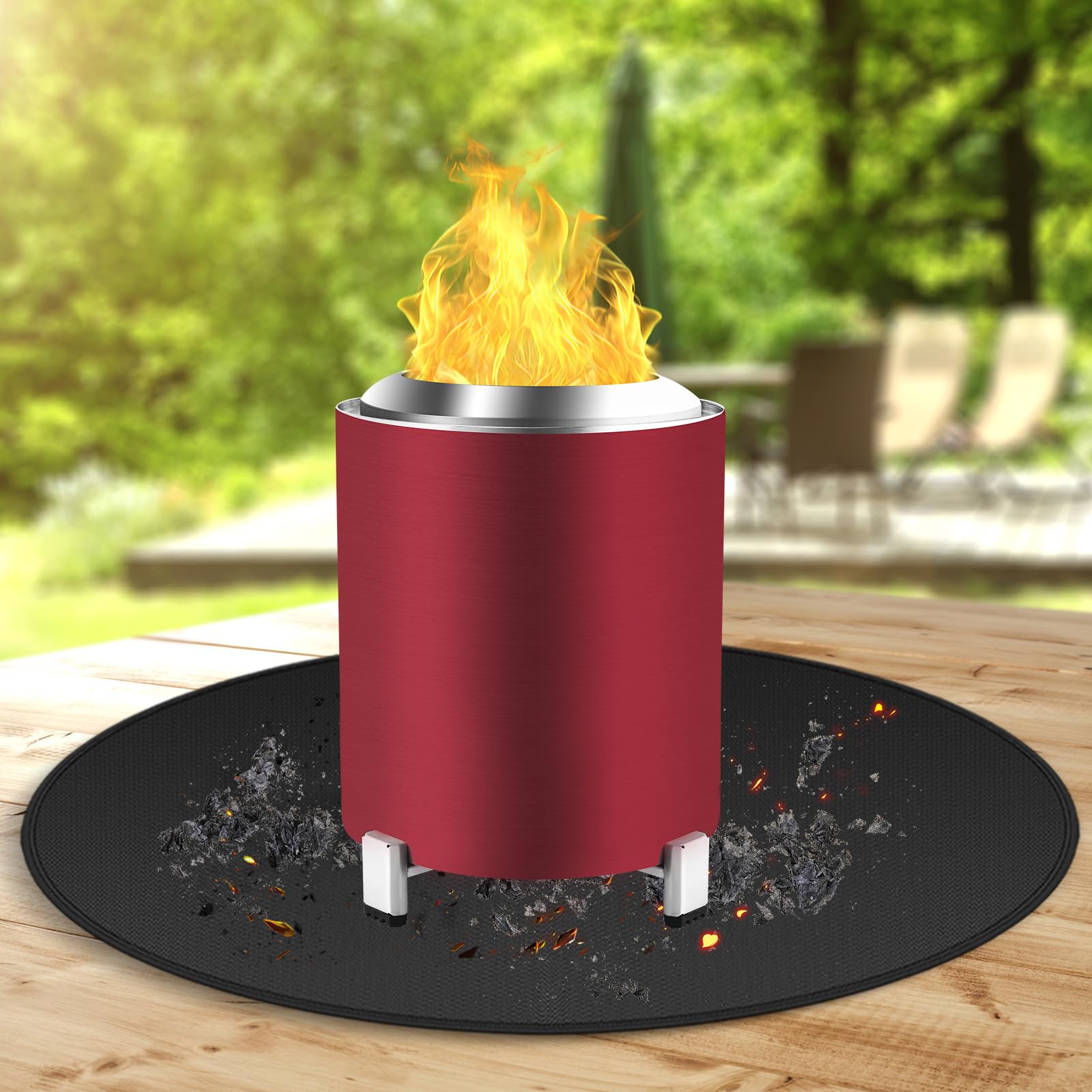 Noir,Tapis De Cheminée Ignifuge - 100 X 60 Cm - Tapis Ignifuge Pour Poele A Bois Pour Proteger Sol Des Etincelles 98440996