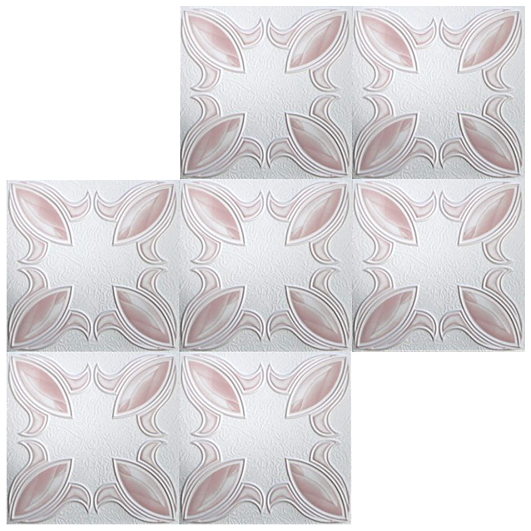 Plafondplaten van piepschuim XPS - witte decoratieve panelen licht & vormvast - (20 QM voordeelpakket NR.11 50 x 50 cm) polystyreen wandbekleding plafond paneel wit