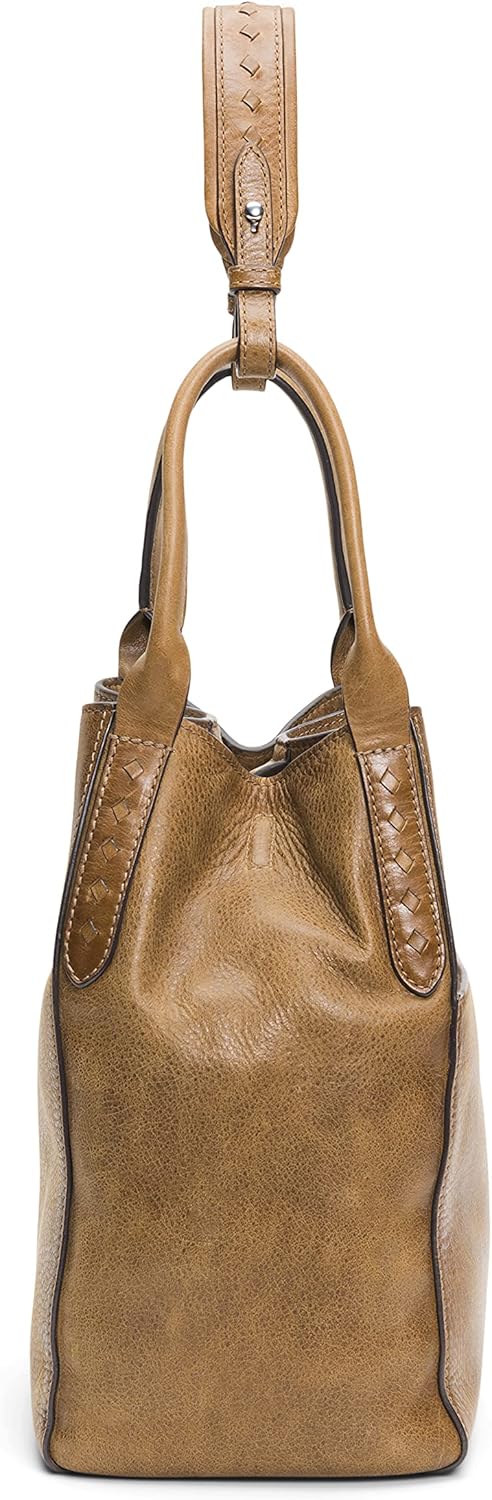 Frye Reed Zip Leather Hobo One Size Khaki