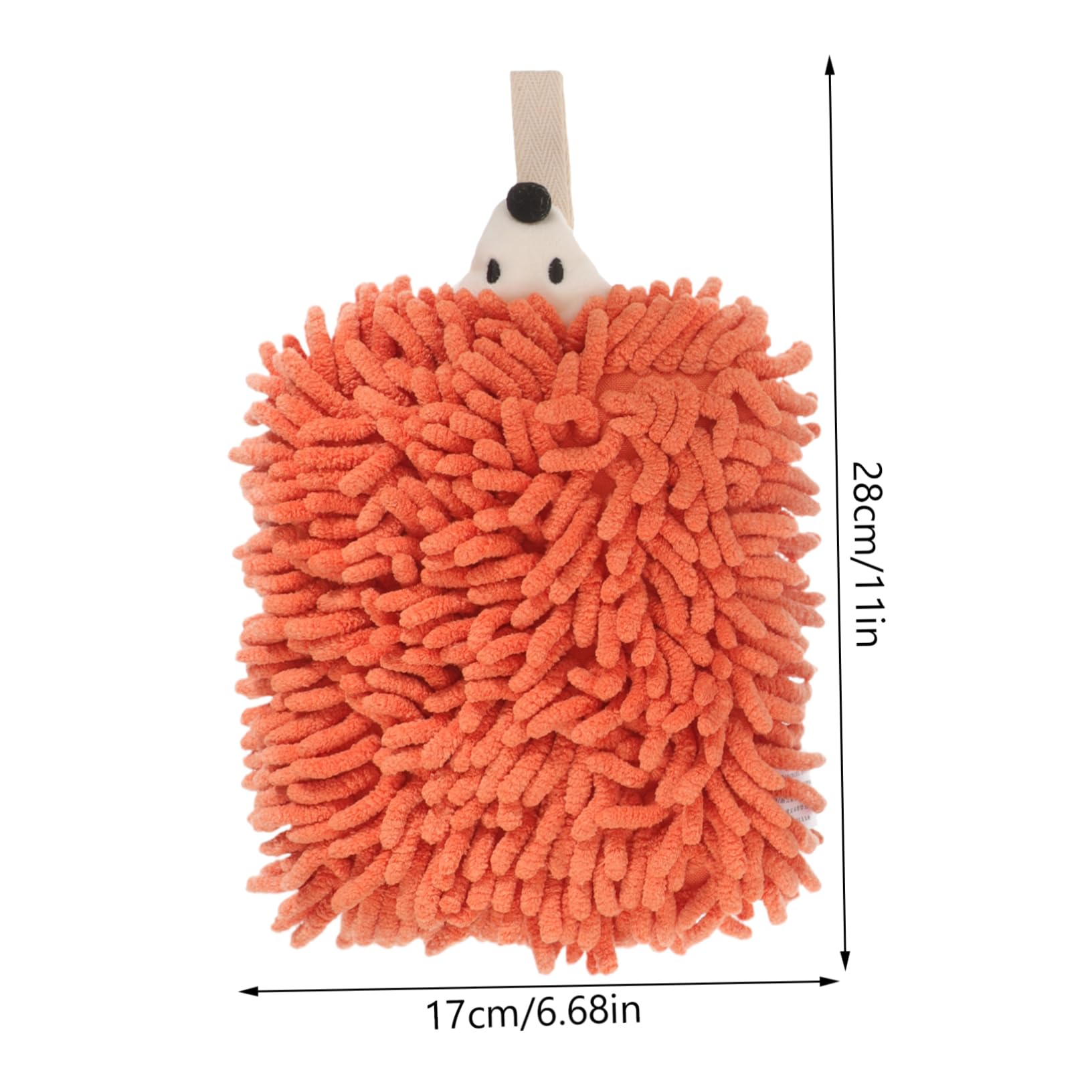 TINEASUR 2pcs Adorable Cartoon Hand Towels Quick-Drying Chenille Kitchen and Bathroom Towels Creative Design Hanging for Home Use