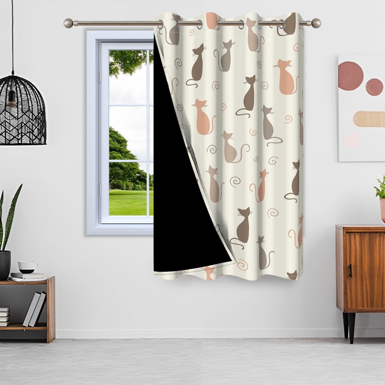 ggaimwf 107x160cm Tenda oscurante a forma di foglia Piante viola