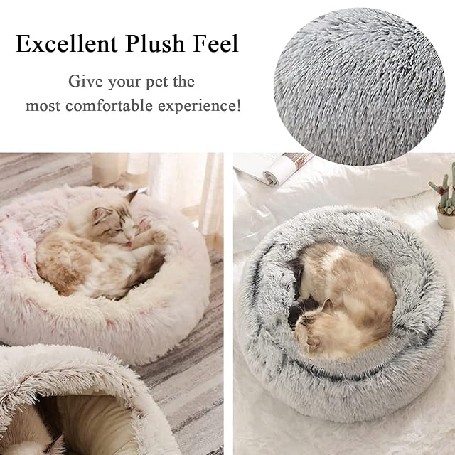 Foto 6 de 8 de DG Catiee Cama para Gatos con Forma de Cueva para Perros pequeños, Saco de Dormir para Gatos medianos