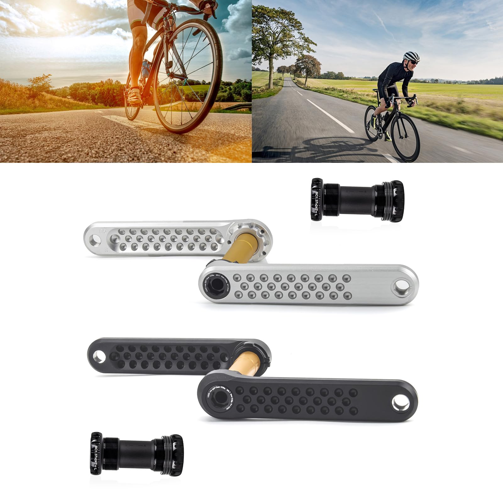 Lega di alluminio Singola Catena Crank Arm Biciclette Pedivella Braccio Per Biciclette Pieghevole Biciclette Mountain Biciclette 170mm Bike Crank Arm