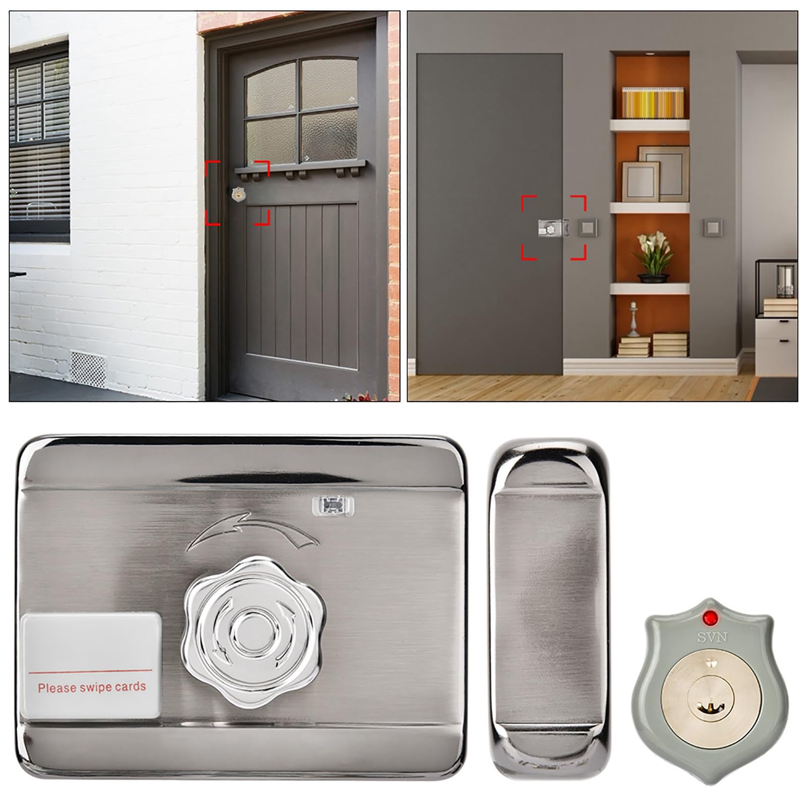 Cerradura de puerta con control remoto , acceso electrónico a puertas , control remoto inteligente , identificación , cabeza