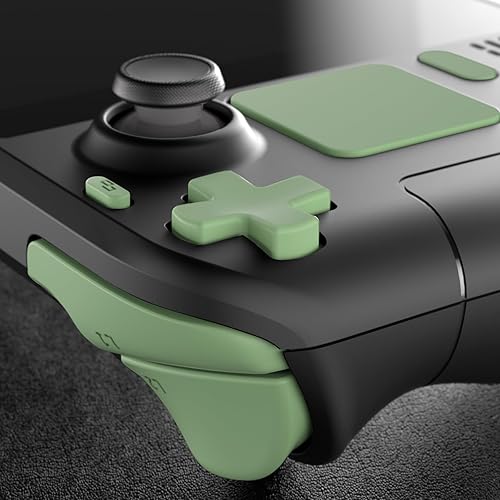 Miniatura 4 de eXtremeRate Juego completo de botones de repuesto verde Matcha para Steam Deck, DIY ABXY D-pad Trackpad parachoques botones de disparo y herramienta